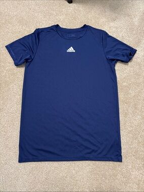 adidas Boy’s  Navy Blue Performance Short Sleeve Tee